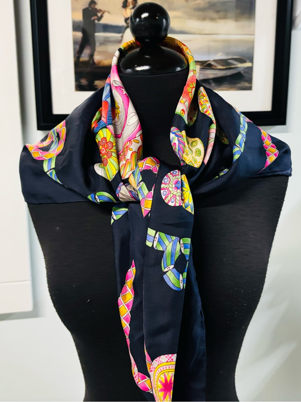 Vintage Carlisle 100 Silk Mandala Scarf